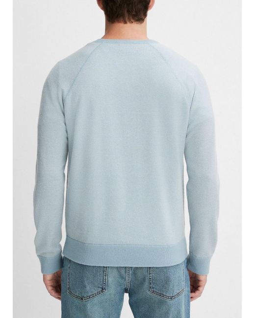 Vince Birdseye Raglan Sweater, Blue, Size L for men