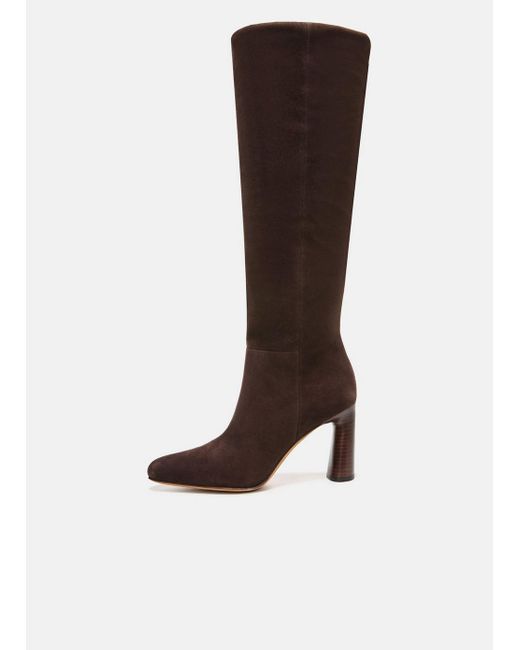 Vince Highland Suede Knee-high Boot, Brown, Size 10