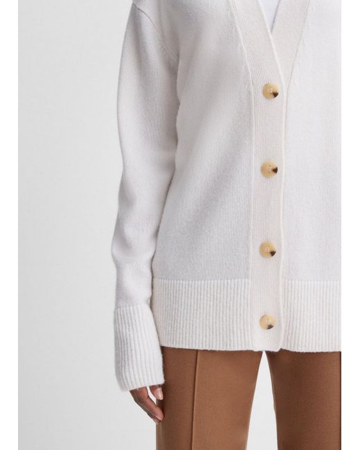 Vince Wool And Cashmere Weekend Cardigan, Off White, Size Xl