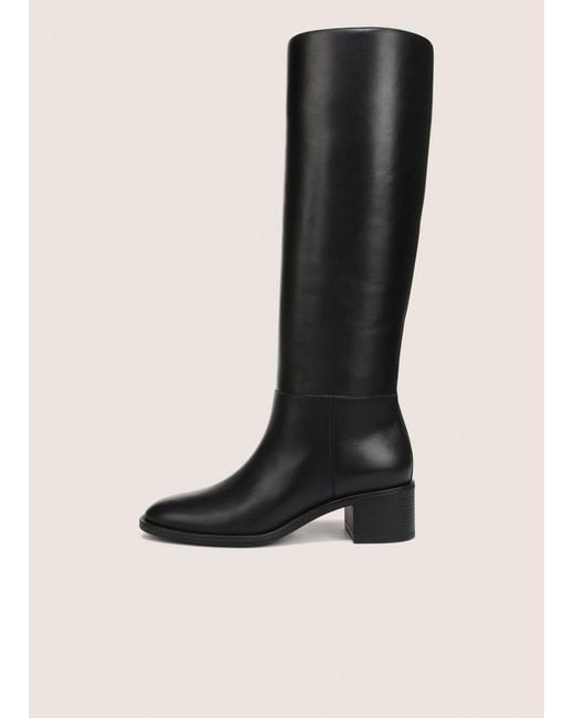 Vince Black Pace Leather Knee Boot