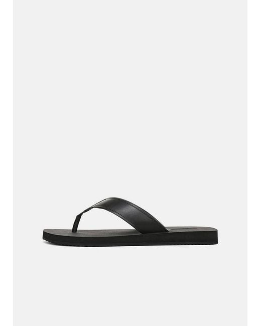 Vince White Fiji Leather Thong Sandal for men