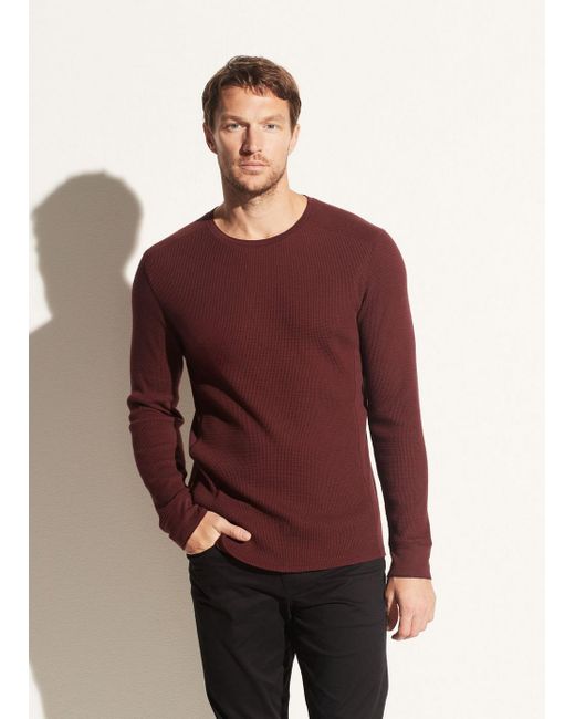 vince thermal long sleeve crew