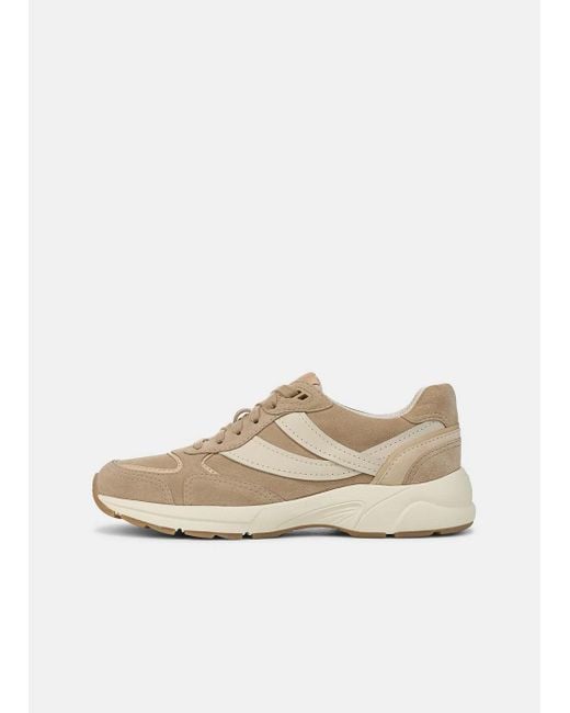 Vince White Golden Gate Suede & Leather Runner Sneaker