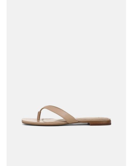 Vince White San Juan Leather Thong Sandal
