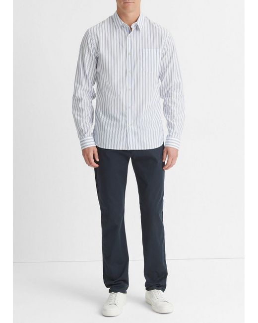 Vince White Surf Stripe Long-sleeve Shirt, Multicolor, Size Xxl for men