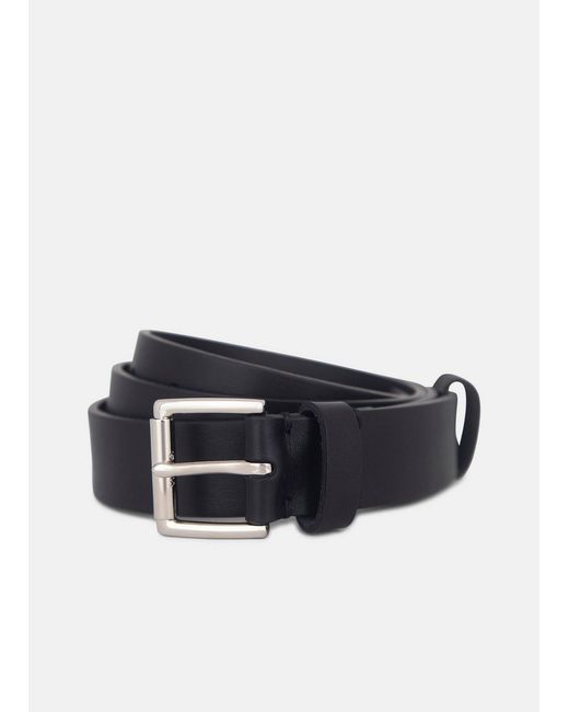 Vince Black 30Mm Leather Double-Loop Belt for men