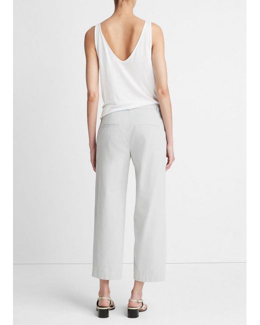Vince Low-rise Washed Cotton Crop Pant, Lunar Dust, Size 4 in