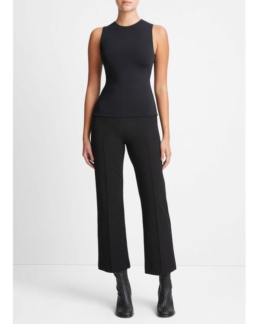 Vince Blue Stretch-jersey Shell, Black, Size Xs