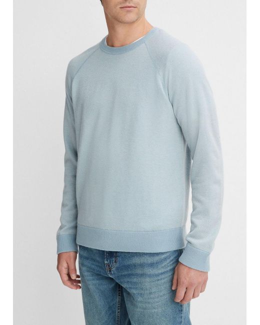 Vince Birdseye Raglan Sweater, Blue, Size L for men