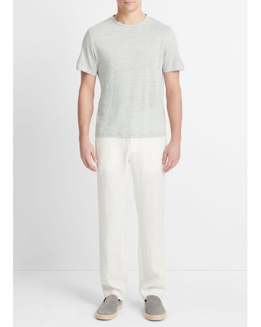 Vince White Garment Dye Short-sleeve T-shirt, Washed Ceramic Blue, Size Xl for men