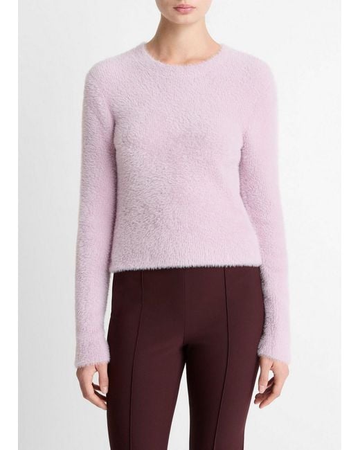 Vince Red Eyelash Crew Neck Sweater