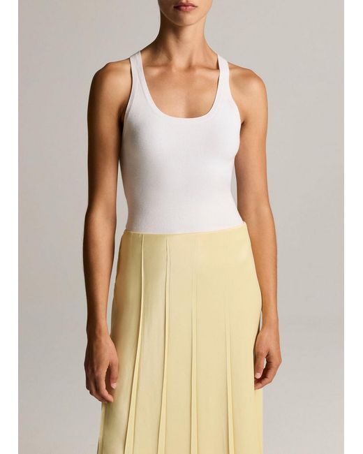 Vince Natural Milano-Stitch Scoop-Neck Sweater Tank