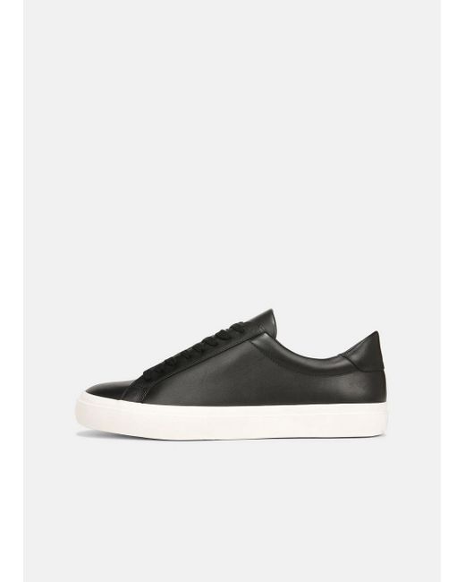 Vince White Fulton Leather Sneaker, Black, Size 9.5 for men