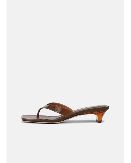 Vince White San Juan Jelly Heeled Thong Sandal