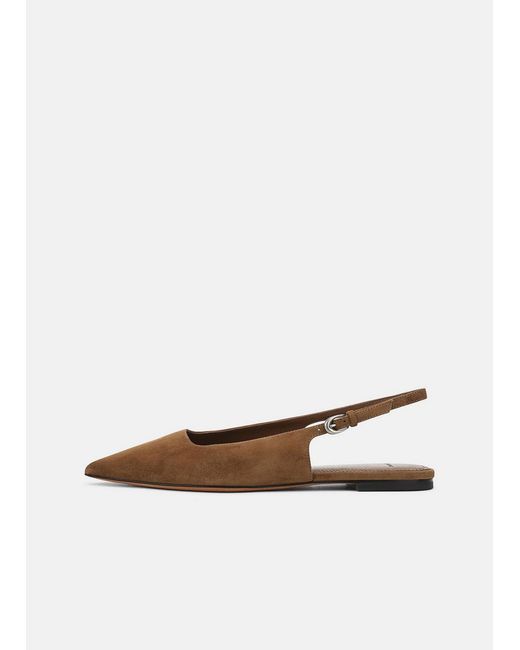 Vince White Gracy Suede Slingback Flat