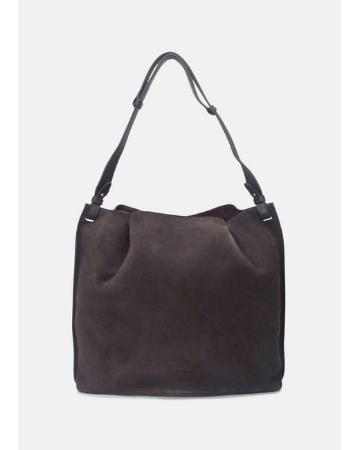 Vince Black Ava Leather Bucket Bag