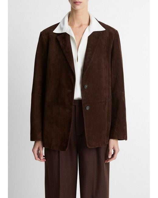 Vince Brown Suede Blazer