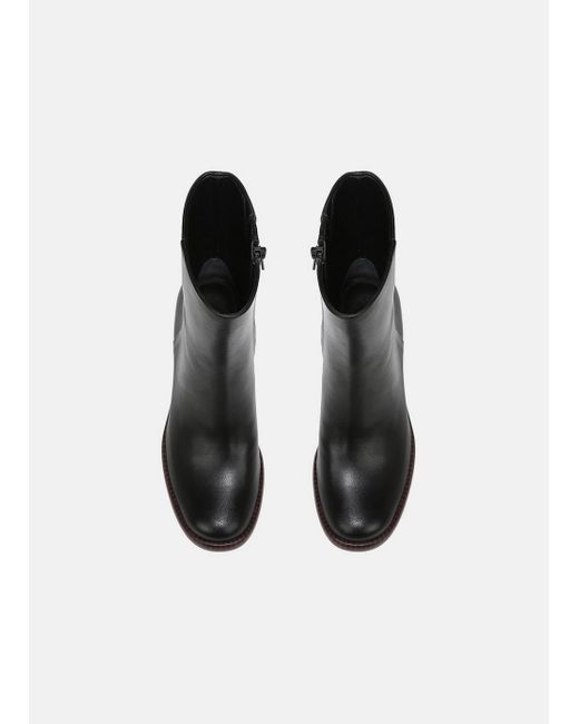 Vince Nicco Leather Boot in Black | Lyst