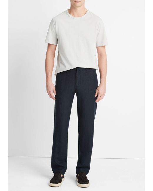 Vince Blue Relaxed Hemp Griffith Pant