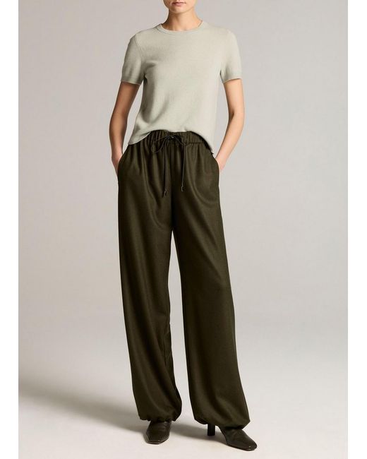Vince Multicolor Italian Wool-Blend Flannel Drawstring Pant
