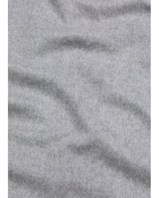 Vince Gray Wool And Cashmere Double-face Scarf, Grey