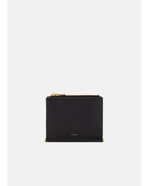 Vince White Toggle Bar Leather Bifold Wallet