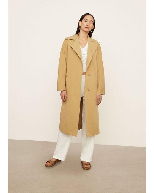 Vince Natural Braided Belt Trench Coat