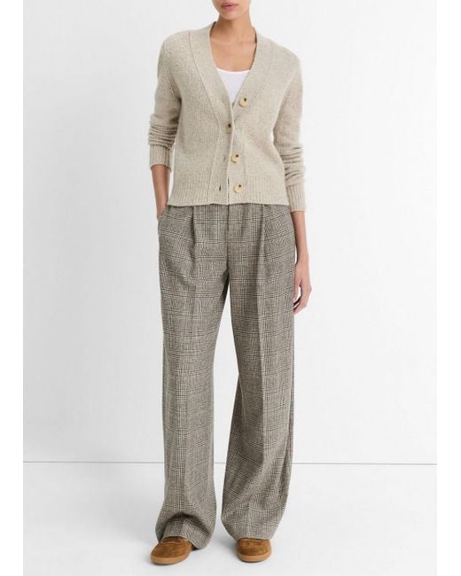 Vince Natural Cashmere Donegal Cardigan