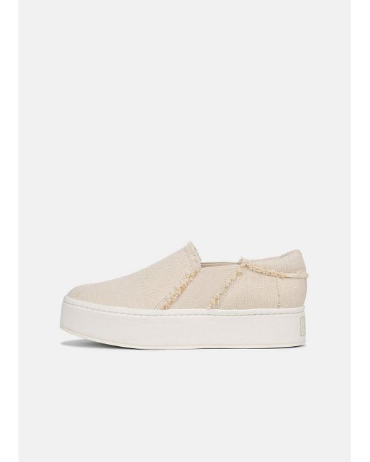 Vince Natural Warren Fray Sneaker, Multi, Size 6