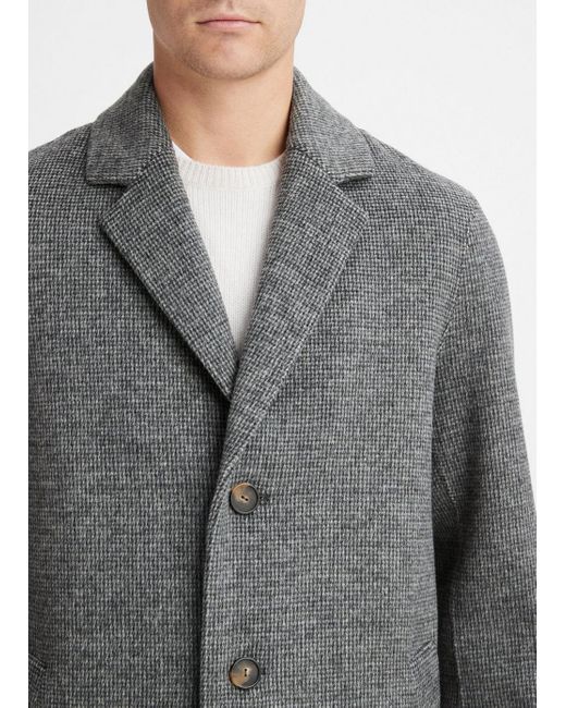 Vince Gray Splittable Wool-blend Coat, Black, Size Xl for men
