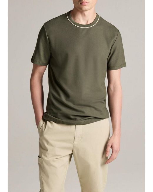 Vince Green Tipped Pima Cotton Piqué T-Shirt for men