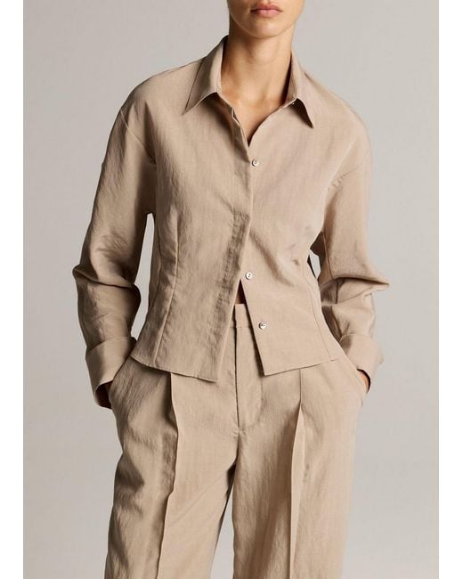 Vince Natural Blouson-Back Shirt Jacket