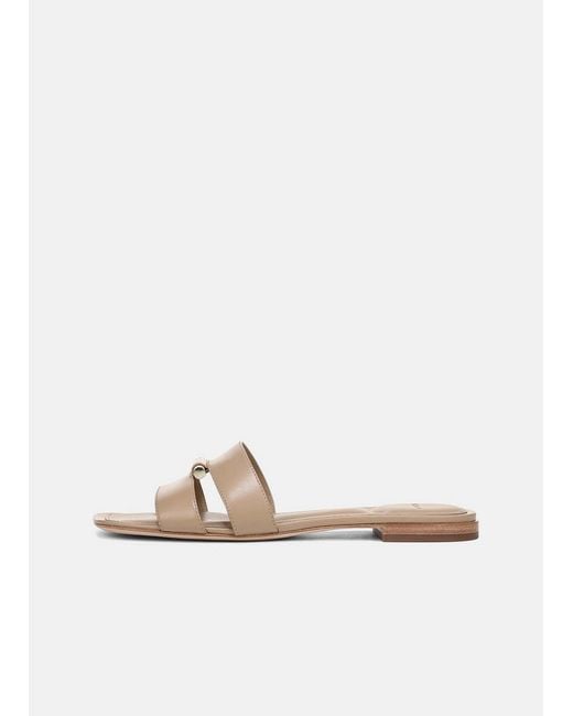 Vince White Piper Leather Slide Sandal
