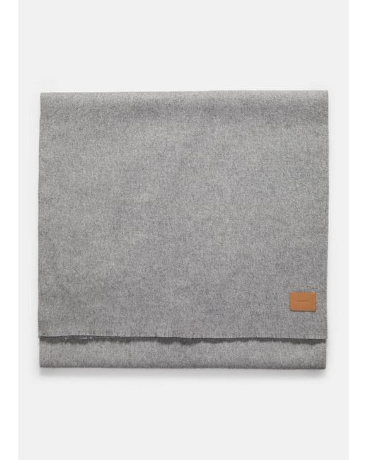 Vince Gray Wool And Cashmere Double-face Scarf, Grey
