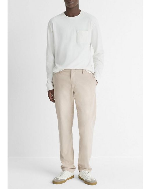 Vince White Dylan Slim Cotton Chino Pant for men