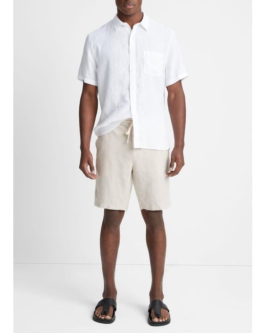 Vince Natural Lightweight Hemp Short, Beige, Size M for men