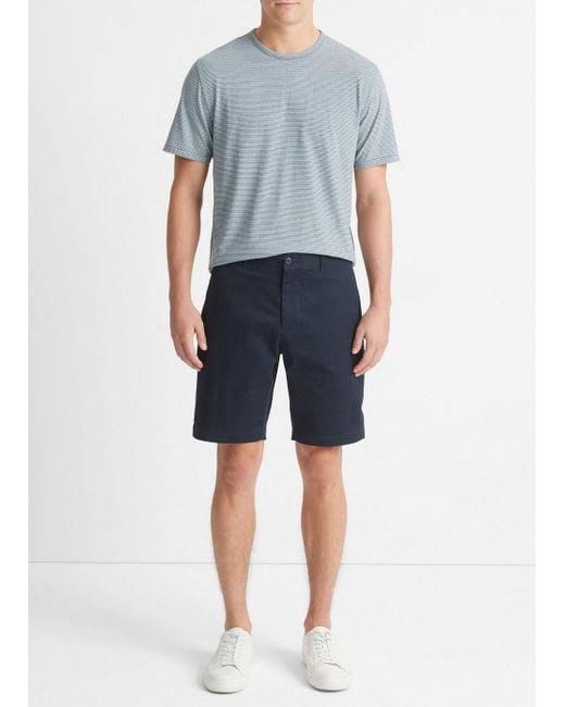 Vince Brushed Cotton Twill Griffith Chino Short, Coastal Blue, Size 32 for men