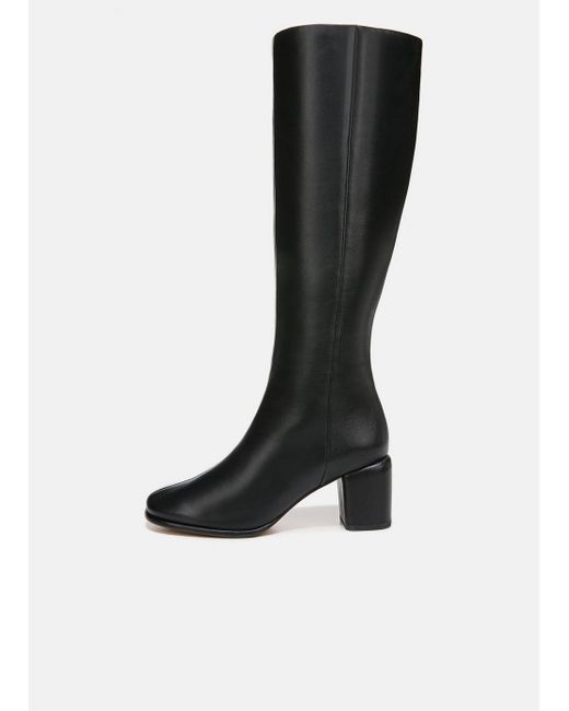Vince Black Maggie Knee-high Leather Boot