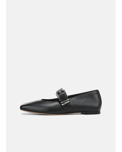 Vince White Daniela Leather Mary Jane Flat