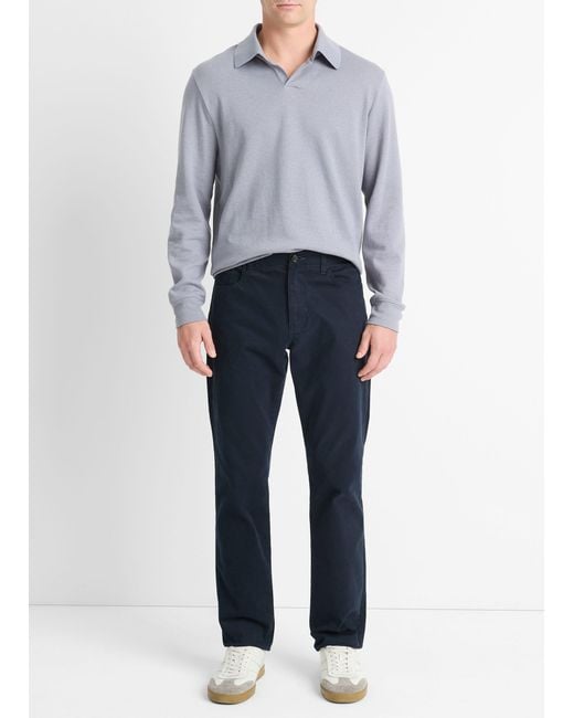 Vince Gray Dylan Slim 5-Pocket Peached Stretch-Cotton Pant for men
