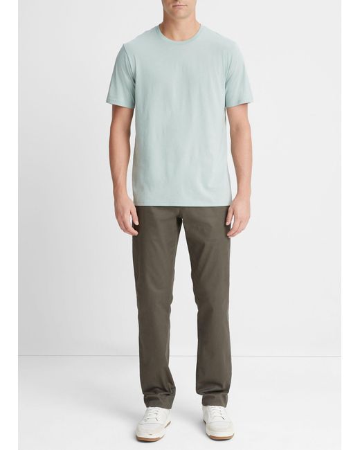 Vince Pima Cotton Crew Neck T-shirt, Green, Size Xs for men