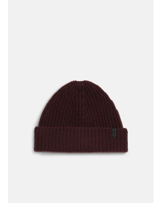 Vince Brown Cashmere Shaker-Stitch Beanie for men