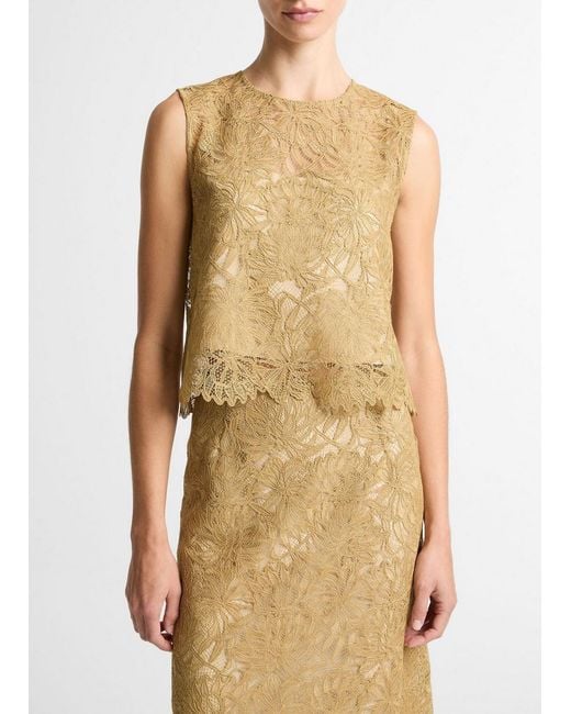 Vince Natural Lace Shell