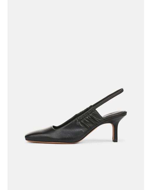 Vince Black Venice Leather Slingback Heel