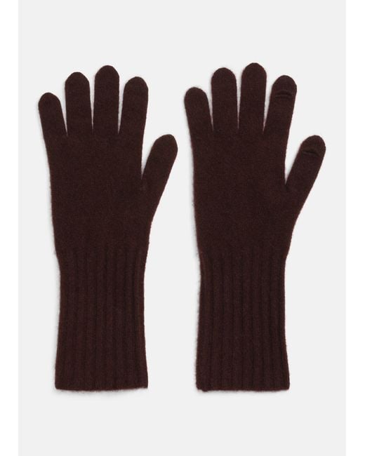 Vince Brown Plush Cashmere Gloves
