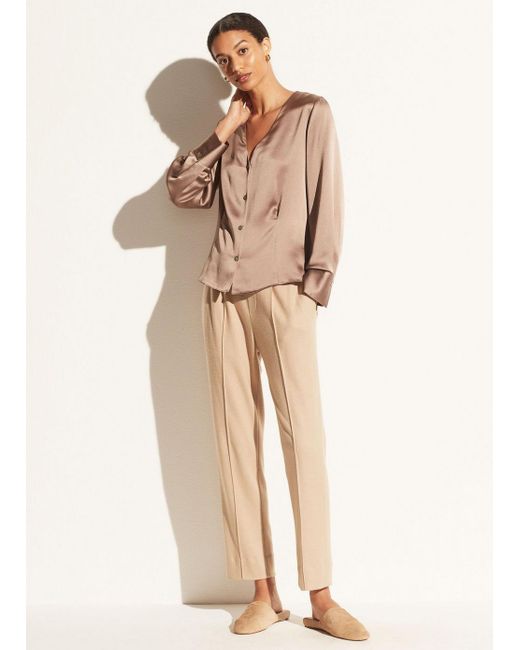 Vince Wool Cozy Pintuck Pull On Pant in 