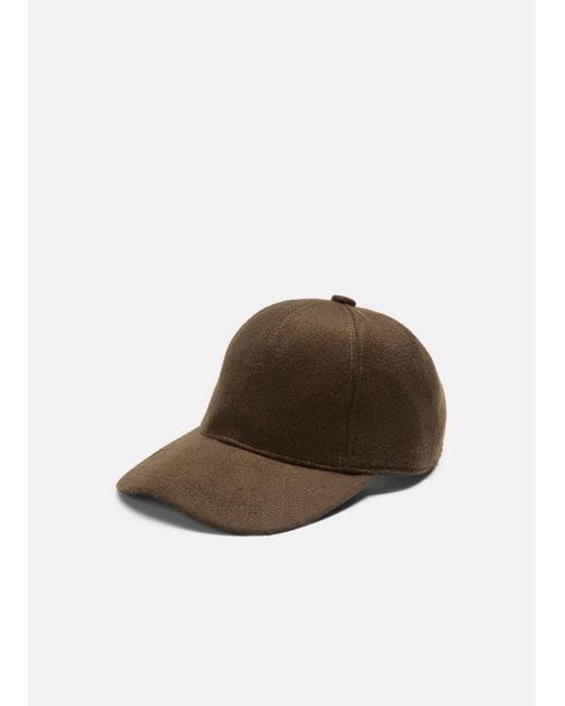 Vince Brown Cashmere Baseball Cap for men