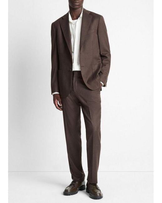Vince Brown Wool-Silk Classic Pant for men