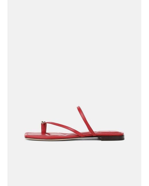 Vince White Polli Leather Toe-Ring Sandal