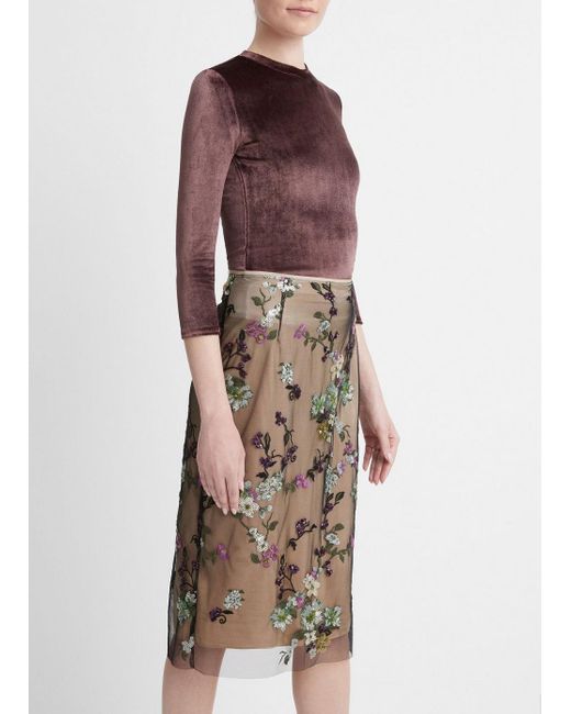 Vince Begonia Sequin Skirt, Pink, Size 14